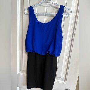 Chocolate Blue and Black Mini Dress